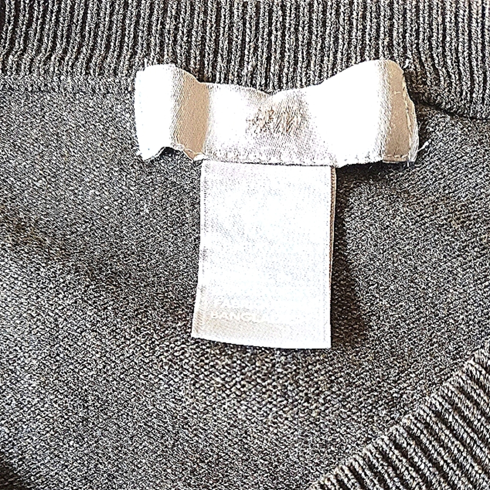 H&M Button Down Long Sleeve Cardigan Grey Size Medium - Picture 4 of 7